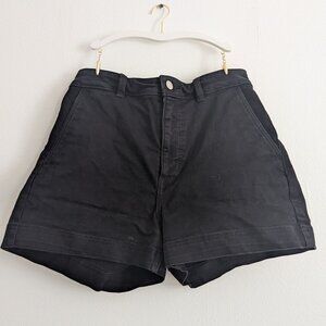 Everlane Black Cotton Twill Short Size 10